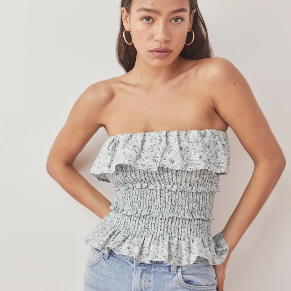 Reformation Millet Linen Top